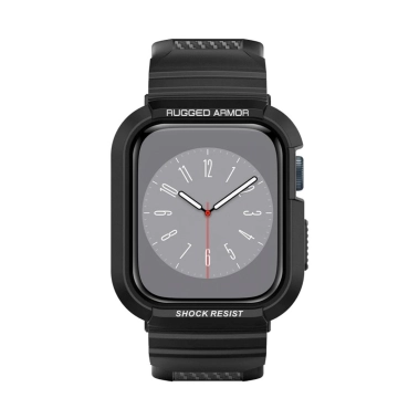 Чехол и ремешок 2 in 1 Spigen for Apple Watch 45mm/44mm Rugged Armor Pro Black - цена, характеристики, отзывы, рассрочка, фото 1