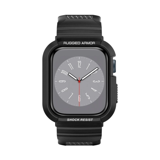 Чохол и ремінець 2 in 1 Spigen for Apple Watch 45mm/44mm Rugged Armor Pro Black