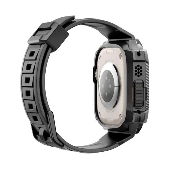 Чохол та ремінець 2 in 1 Spigen for Apple Watch Ultra 49 mm Rugged Armor Pro Black - ціна, характеристики, відгуки, розстрочка, фото 3
