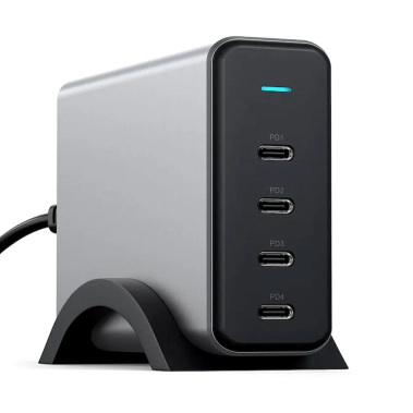 Мережевий зарядний пристрій Satechi 165W USB-C 4-Port PD GaN Charger Space Gray - цена, характеристики, отзывы, рассрочка, фото 1