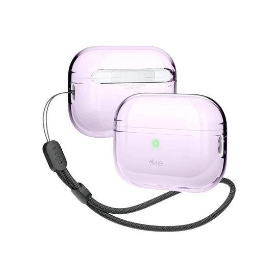 Чехол Elago Clear Case with Nylon Lanyard for Airpods Pro 2nd Gen Lavender
