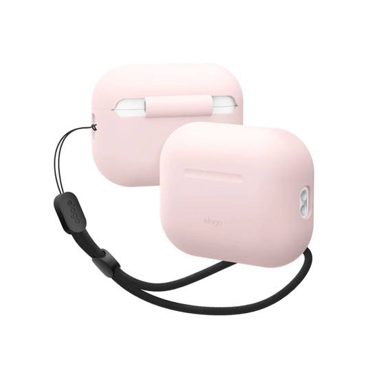 Чохол Elago Silicone Basic Case with Nylon Lanyard for Airpods Pro 2nd Gen Light Pink
