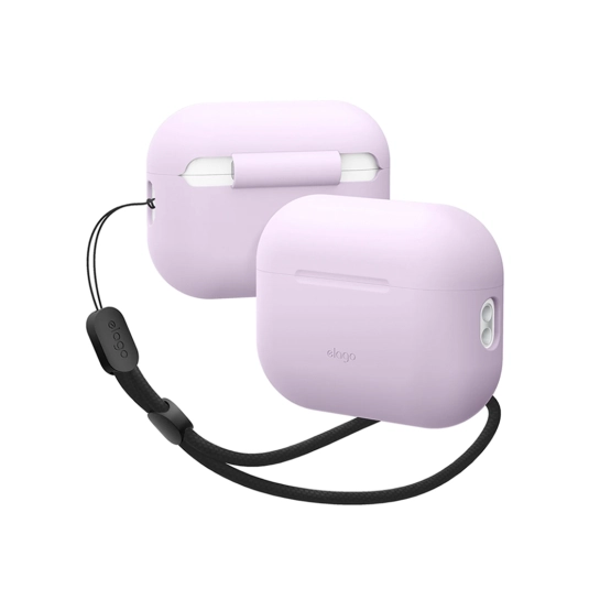 Чохол Elago Silicone Basic Case with Nylon Lanyard for Airpods Pro 2nd Gen Lavender