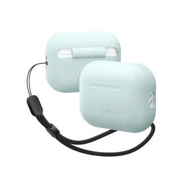 Чехол Elago Silicone Basic Case with Nylon Lanyard for AirPods Pro 2nd Gen Mint - цена, характеристики, отзывы, рассрочка, фото 1