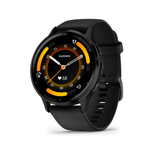 Смарт-годинник Garmin Venu 3 Slate Stainless Steel Bezel with Black Case and Silicone Band (010-02784-01/51)