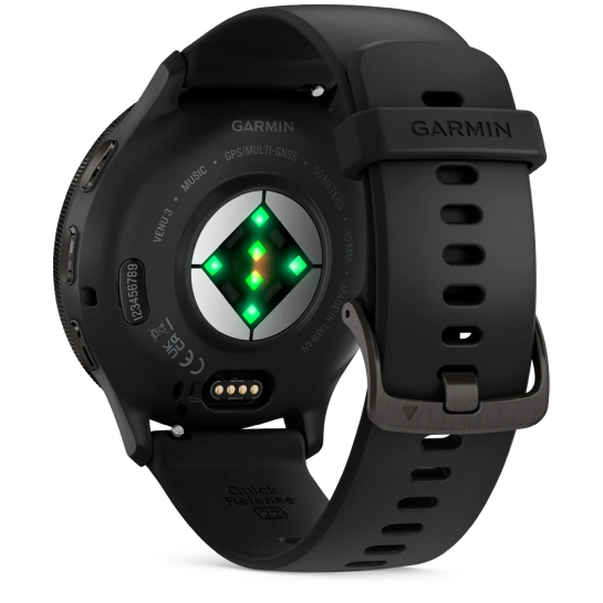 Спортивные часы Garmin Venu 3 Slate Stainless Steel Bezel with Black Case and Silicone Band - цена, характеристики, отзывы, рассрочка, фото 4