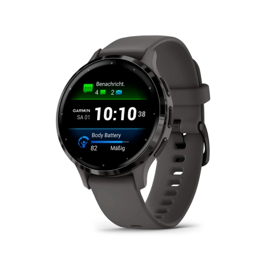 Спортивний годинник Garmin Venu 3S Slate Stainless Steel Bezel with Pebble Gray Case and Silicone Band