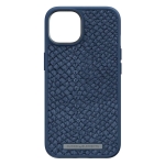 Чехол Njord Salmon Leather MagSafe Case for iPhone 14 Blue