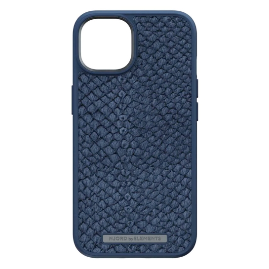 Чохол Njord Salmon Leather MagSafe Case for iPhone 14 Blue - ціна, характеристики, відгуки, розстрочка, фото 1