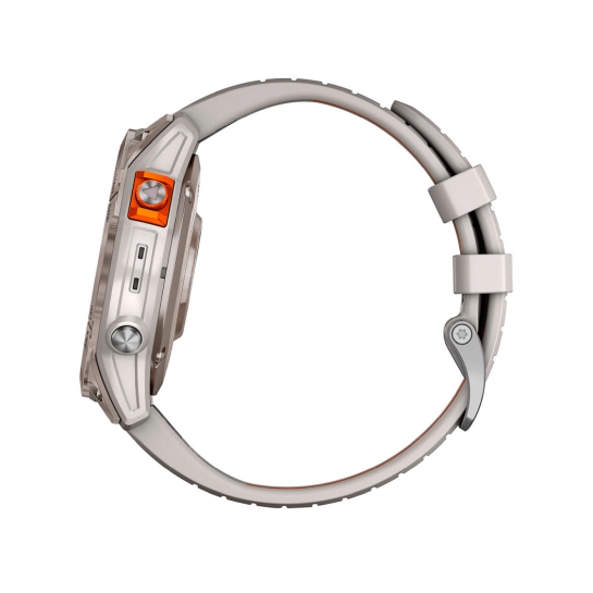 Спортивные часы Garmin Fenix 7 Pro Sapphire Solar Titanium w. Fog Gray/Ember O. Band - цена, характеристики, отзывы, рассрочка, фото 5