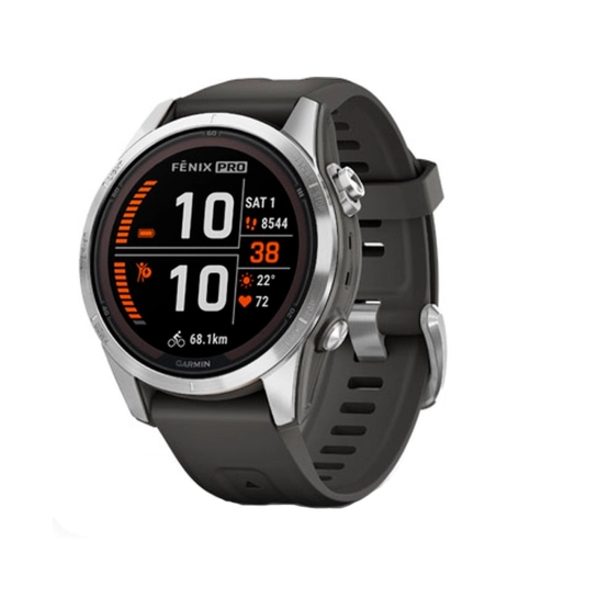 Спортивний годинник Garmin Fenix 7S Pro Solar Silver w. Graphite Band