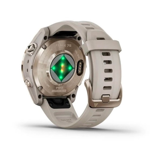Спортивные часы Garmin Fenix 7S Pro Sapphire Solar Soft Gold w. Light Sand Band - цена, характеристики, отзывы, рассрочка, фото 5