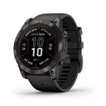 Спортивные часы Garmin Fenix 7X Pro Sapphire Solar Carbon G. DLC Tit. with Black Band