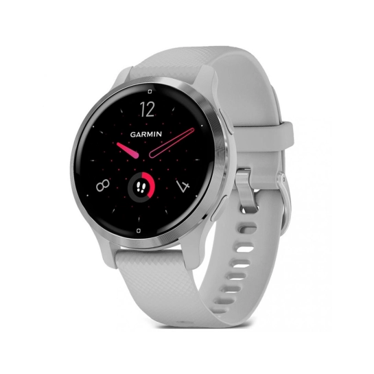 Спортивные часы Garmin Venu 2S Silver Stainless Steel Bezel with Mist Gray Case and Silicone Band