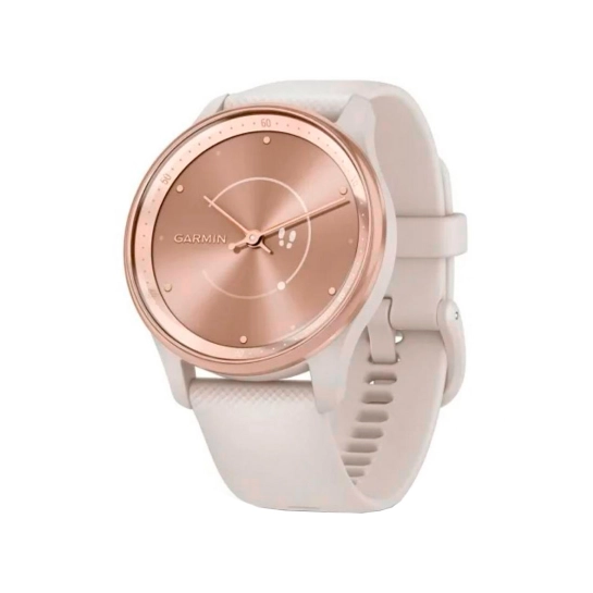 Смарт-часы Garmin Vivomove Trend Peach Gold S. Steel Bezel w. Ivory Case and S. Band (010-02665-01)