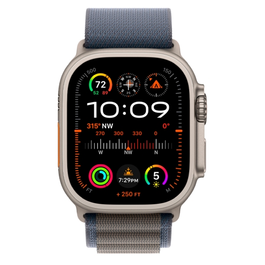 Apple Watch Ultra 2 + LTE 49mm Titanium Case with Blue Alpine Loop - цена, характеристики, отзывы, рассрочка, фото 3
