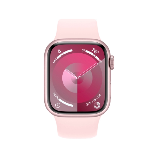 Apple Watch 9 41mm Pink Aluminum Case with Light Pink Sport Band - M/L - ціна, характеристики, відгуки, розстрочка, фото 2