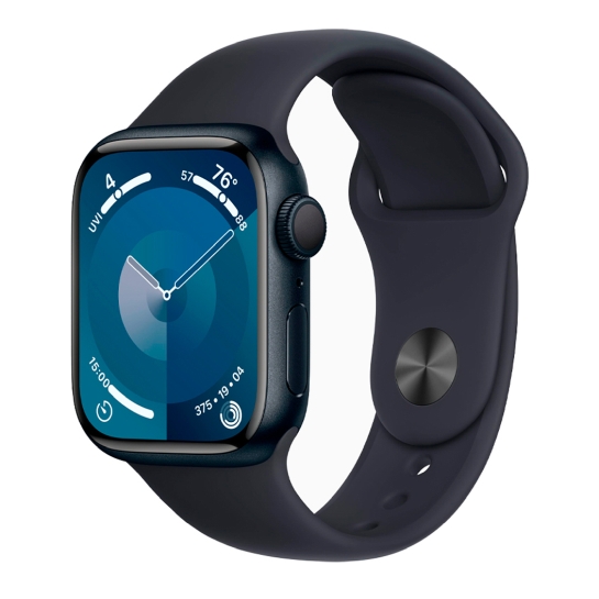 Apple Watch 9 45mm Midnight Aluminum Case with Midnight Sport Band - M/L - ціна, характеристики, відгуки, розстрочка, фото 1