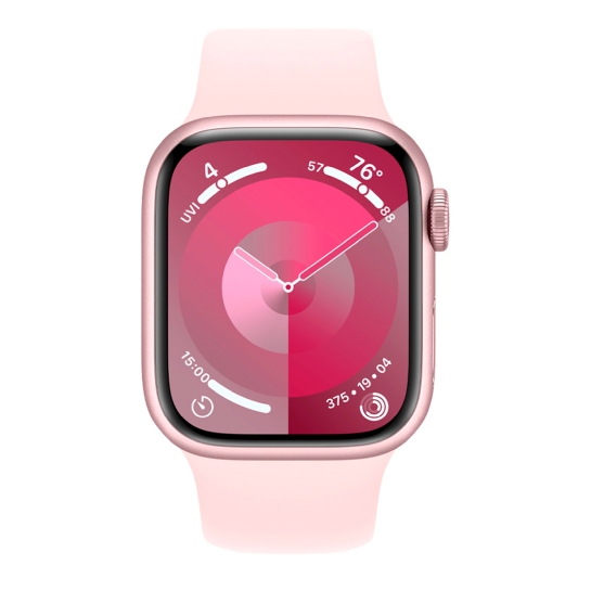 Apple Watch 9 45mm Pink Aluminum Case with Light Pink Sport Band - M/L - ціна, характеристики, відгуки, розстрочка, фото 2