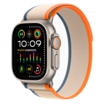 Apple Watch Ultra 2 + LTE 49mm Titanium Case with Orange/Beige Trail Loop - M/L