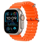 Apple Watch Ultra 2 + LTE 49mm Titanium Case with Orange Ocean Band
