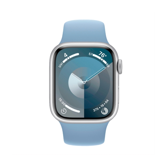 Apple Watch 9 + LTE 41mm Silver Aluminum Case with Winter Blue Sport Band - цена, характеристики, отзывы, рассрочка, фото 3