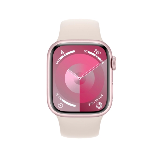 Apple Watch 9 + LTE 41mm Pink Aluminum Case with Starlight Sport Band - ціна, характеристики, відгуки, розстрочка, фото 2