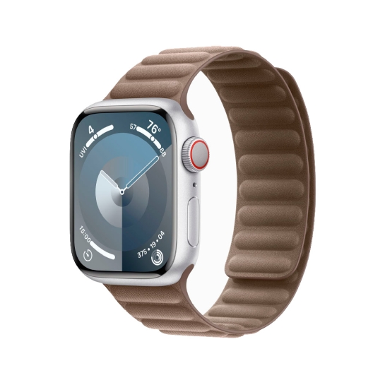 Apple Watch 9 + LTE 41mm Silver Aluminum Case with Taupe Magnetic Link - ціна, характеристики, відгуки, розстрочка, фото 1