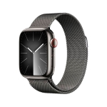 Apple Watch 9 + LTE 41mm Graphite Stainless Steel with Graphite Milanese Loop