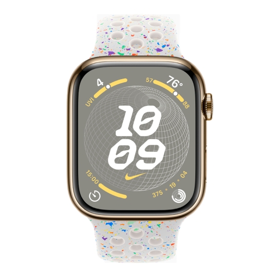 Apple Watch 9 + LTE 45mm Gold Stainless Steel Case with Pure Platinum Nike Sport Band - ціна, характеристики, відгуки, розстрочка, фото 2