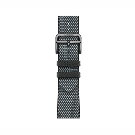 Apple Watch 9 + LTE 41mm Hermès Silver Stainless Steel Case with Denim/Noir Toile H Single Tour - ціна, характеристики, відгуки, розстрочка, фото 3