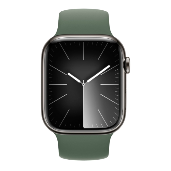Apple Watch 9 + LTE 45mm Graphite Stainless Steel Case with Cypress Solo Loop - цена, характеристики, отзывы, рассрочка, фото 2
