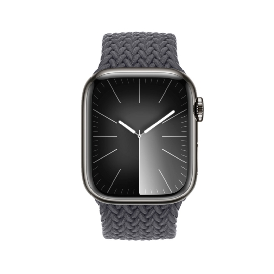 Apple Watch 9 + LTE 41mm Graphite Stainless Steel with Midnight Braided Solo Loop - ціна, характеристики, відгуки, розстрочка, фото 2