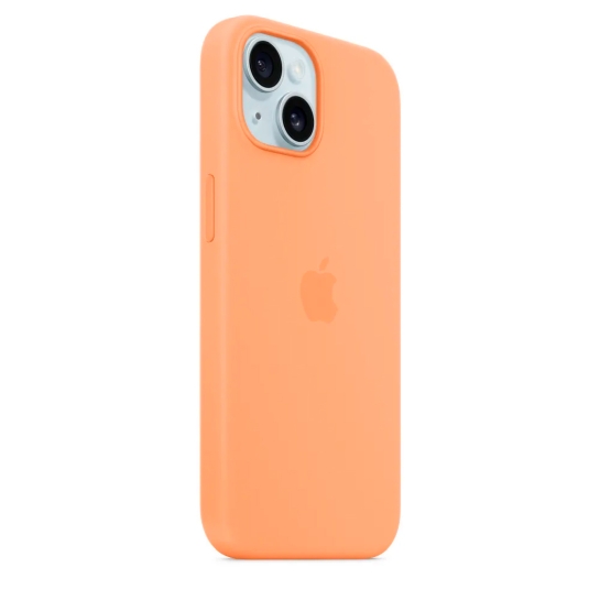 Чехол Apple Silicone Case with MagSafe for iPhone 15 Orange Sorbet - цена, характеристики, отзывы, рассрочка, фото 2