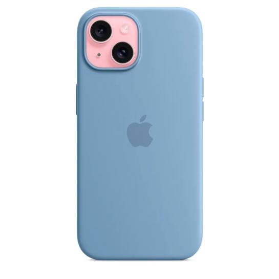 Чехол Apple Silicone Case with MagSafe for iPhone 15 Winter Blue - цена, характеристики, отзывы, рассрочка, фото 4