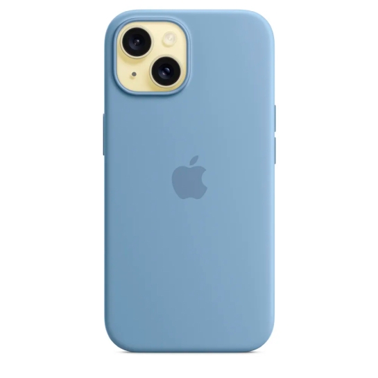 Чохол Apple Silicone Case with MagSafe for iPhone 15 Winter Blue - ціна, характеристики, відгуки, розстрочка, фото 5