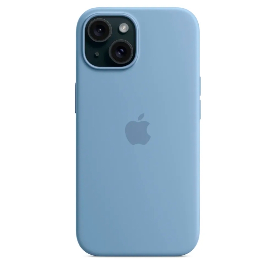 Чохол Apple Silicone Case with MagSafe for iPhone 15 Winter Blue - ціна, характеристики, відгуки, розстрочка, фото 7