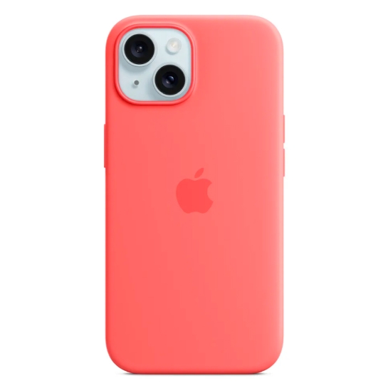 Чехол Apple Silicone Case with MagSafe for iPhone 15 Guava - цена, характеристики, отзывы, рассрочка, фото 1