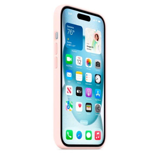 Чехол Apple Silicone Case with MagSafe for iPhone 15 Light Pink - цена, характеристики, отзывы, рассрочка, фото 3