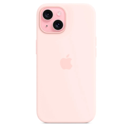 Чехол Apple Silicone Case with MagSafe for iPhone 15 Light Pink - цена, характеристики, отзывы, рассрочка, фото 4