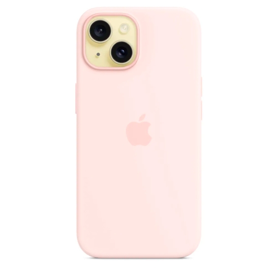 Чохол Apple Silicone Case with MagSafe for iPhone 15 Light Pink - ціна, характеристики, відгуки, розстрочка, фото 5