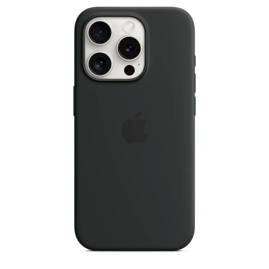 Чохол Apple Silicone Case with MagSafe for iPhone 15 Pro Black - ціна, характеристики, відгуки, розстрочка, фото 5