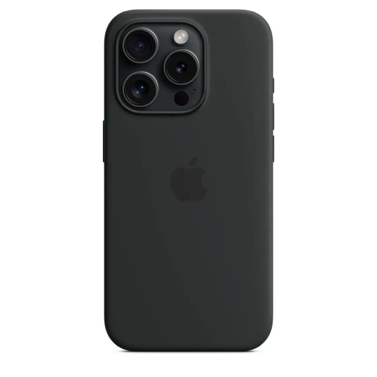 Чехол Apple Silicone Case with MagSafe for iPhone 15 Pro Black - цена, характеристики, отзывы, рассрочка, фото 6