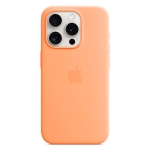 Чехол Apple Silicone Case with MagSafe for iPhone 15 Pro Orange Sorbet