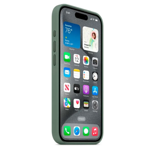 Чохол Apple Silicone Case with MagSafe for iPhone 15 Pro Cypress - ціна, характеристики, відгуки, розстрочка, фото 3