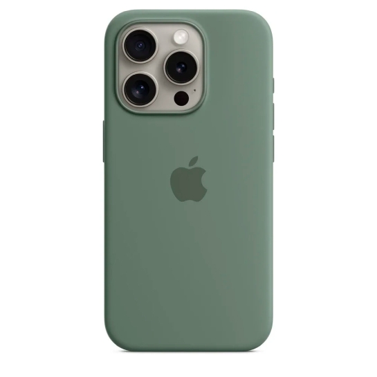 Чехол Apple Silicone Case with MagSafe for iPhone 15 Pro Cypress - цена, характеристики, отзывы, рассрочка, фото 4