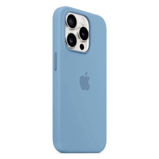 Чехол Apple Silicone Case with MagSafe for iPhone 15 Pro Winter Blue - цена, характеристики, отзывы, рассрочка, фото 2