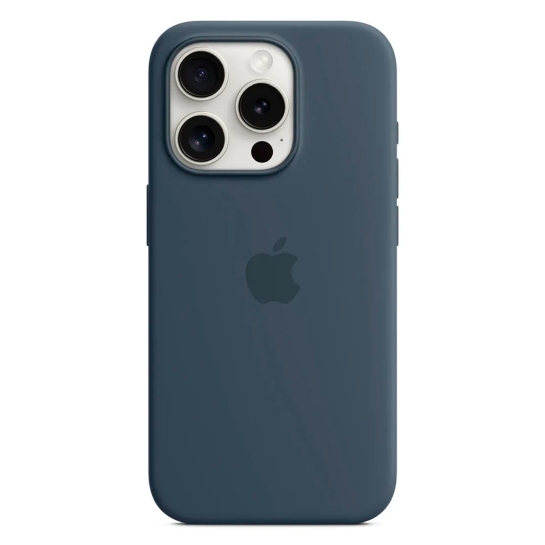 Чохол Apple Silicone Case with MagSafe for iPhone 15 Pro Storm Blue - ціна, характеристики, відгуки, розстрочка, фото 1