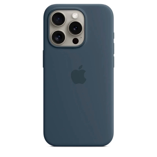 Чохол Apple Silicone Case with MagSafe for iPhone 15 Pro Storm Blue - ціна, характеристики, відгуки, розстрочка, фото 4
