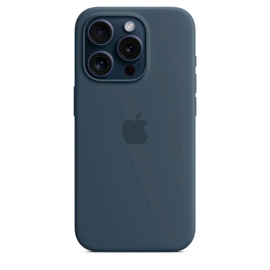 Чехол Apple Silicone Case with MagSafe for iPhone 15 Pro Storm Blue - цена, характеристики, отзывы, рассрочка, фото 5